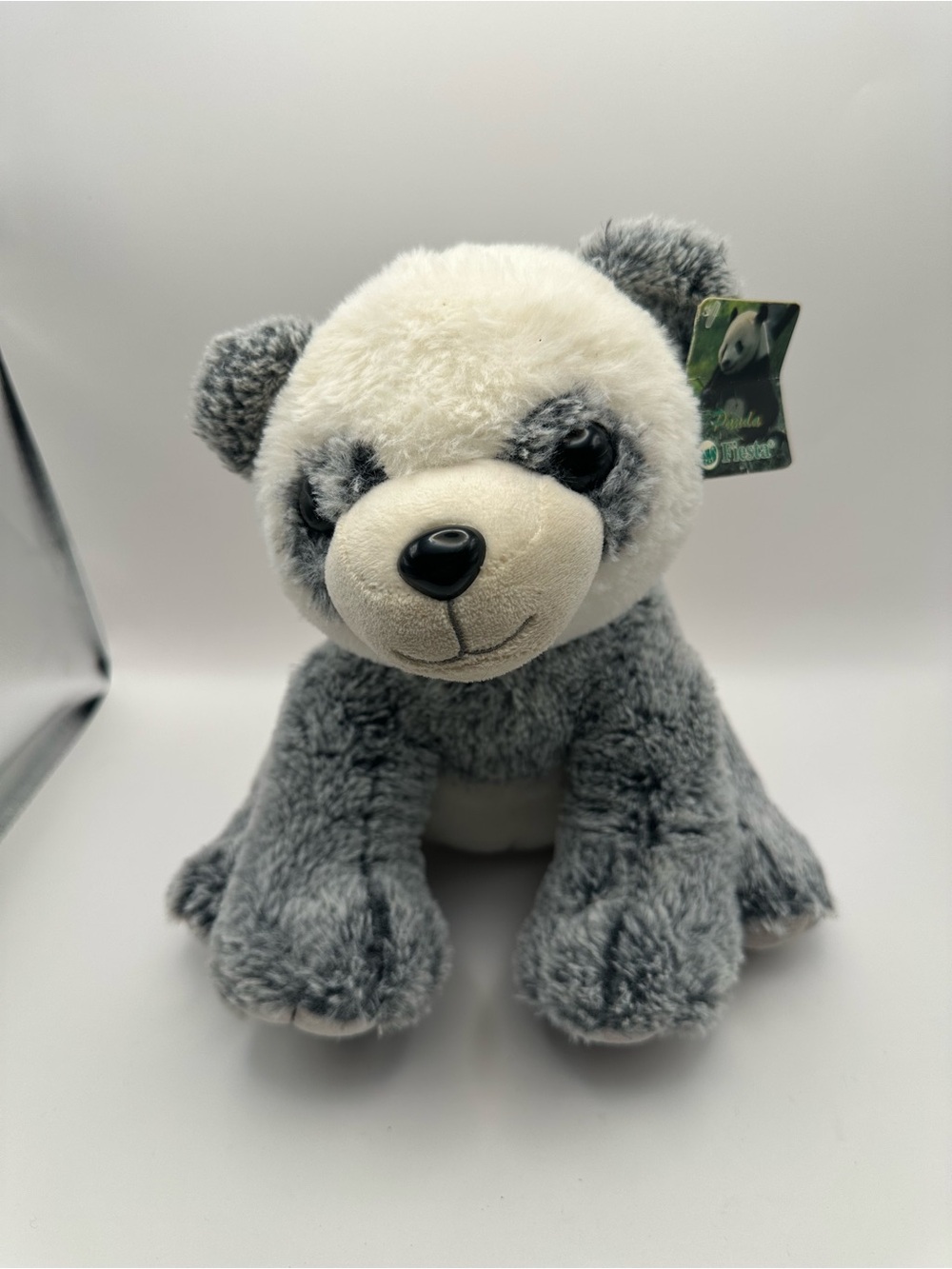 Fiesta Panda Plush Stuffed Animal Gray White Washable